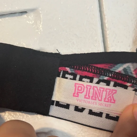 PINK Victoria’s Secret Red & Black Plaid Push-Up Bra - Picture 5 of 12